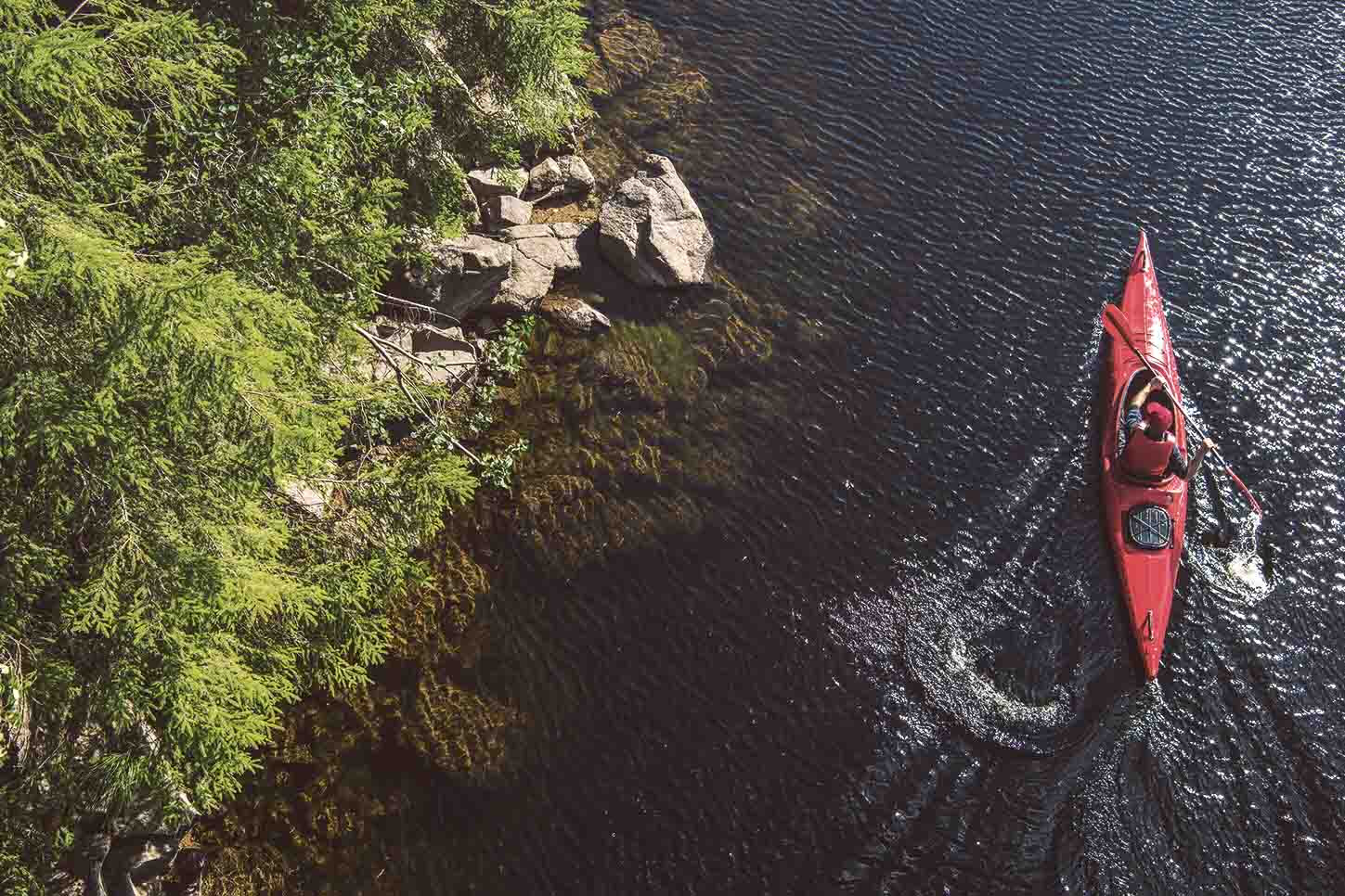 Man kann in den Ferien auch vereinzelte Kajaktouren machen