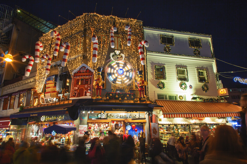 Istanbul Dezember-Urlaub: Weihnachtsmarkt.