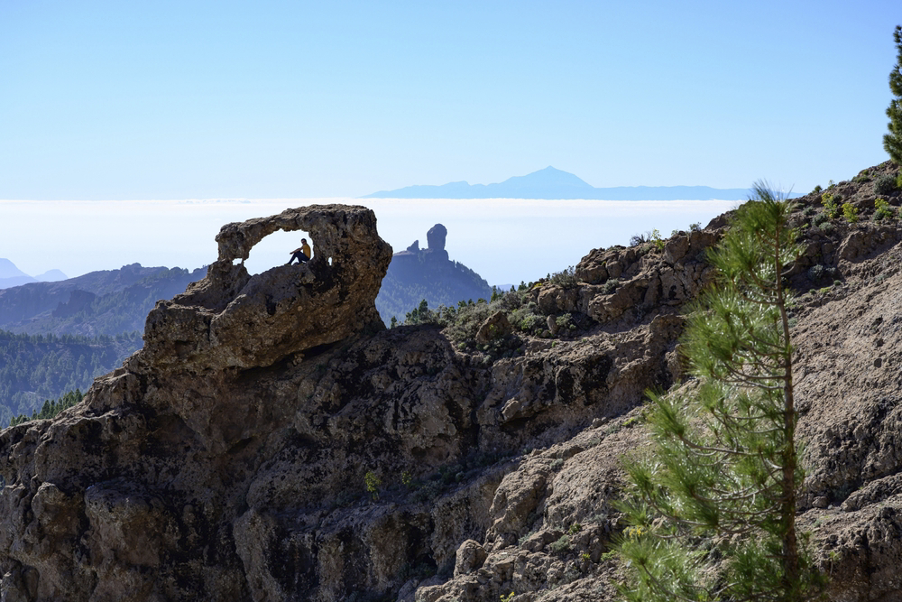 the famous Roque Nublo on Gran Canaria