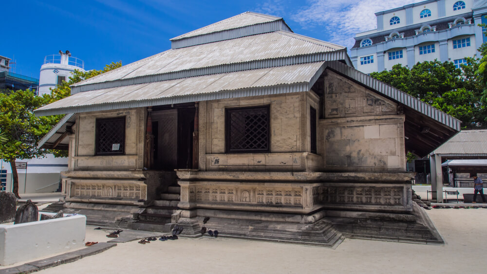 Gebäude der alten Freitagsmoschee in Malé, Malediven.