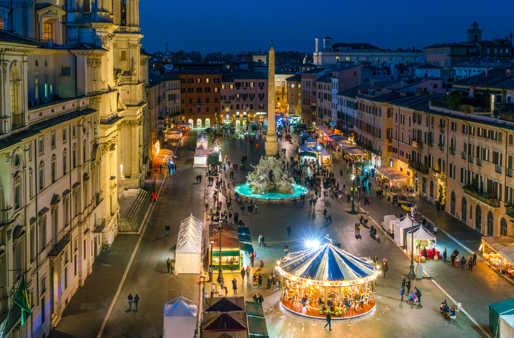 mercados de navidad Piazza Navona en Roma