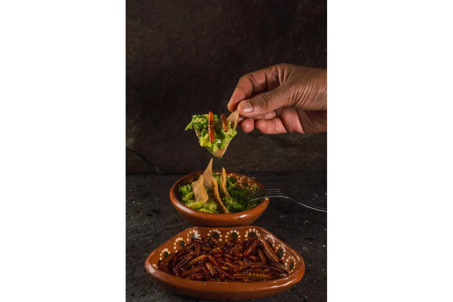 Typisch mexikanisches Essen: Agavenwürmer (gusanos de maguey).
