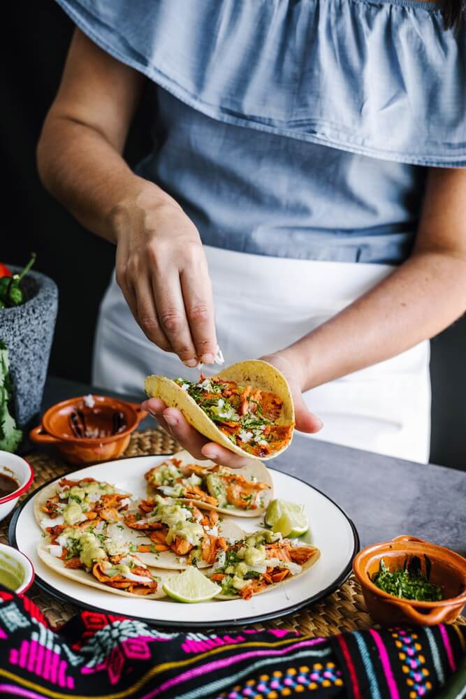 Mexikanische Küche: Tacos al Pastor.