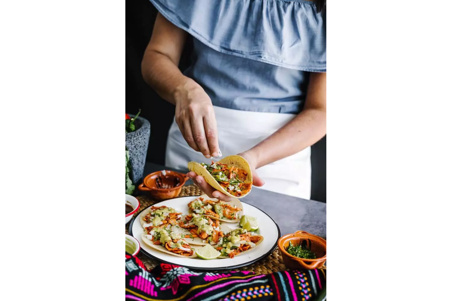 Mexikanische Küche: Tacos al Pastor.