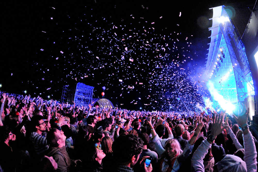 Primavera Sound Barcelona: A crowd dancing to a performance close to the stage