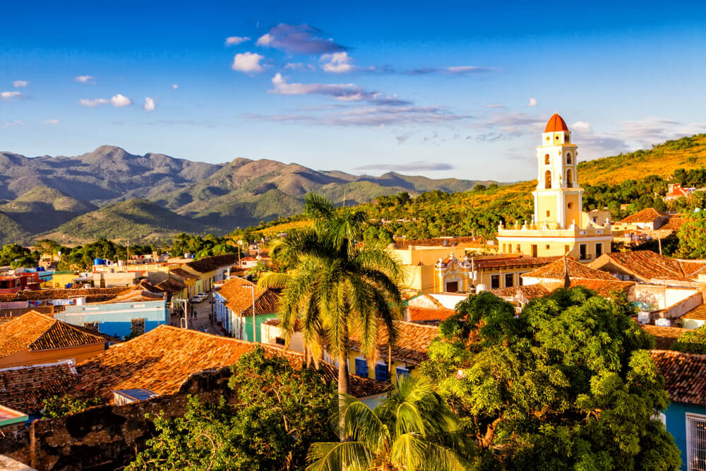 Trinidad: Red tile rooftops across the skyline of Trinidad, Cuba