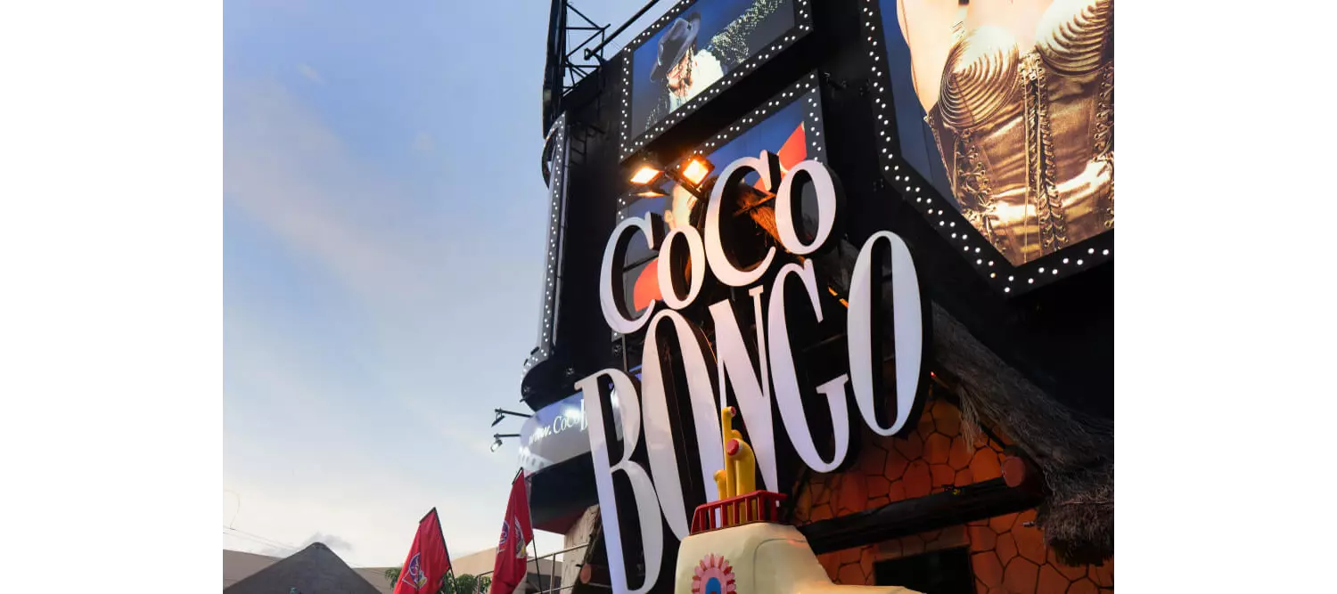 Playa del Carmen New Year’s Eve: The main entrance of Coco Bongo nightclub