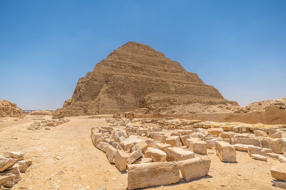 Die Djoser-Pyramide von Sakkara in Ägypten.