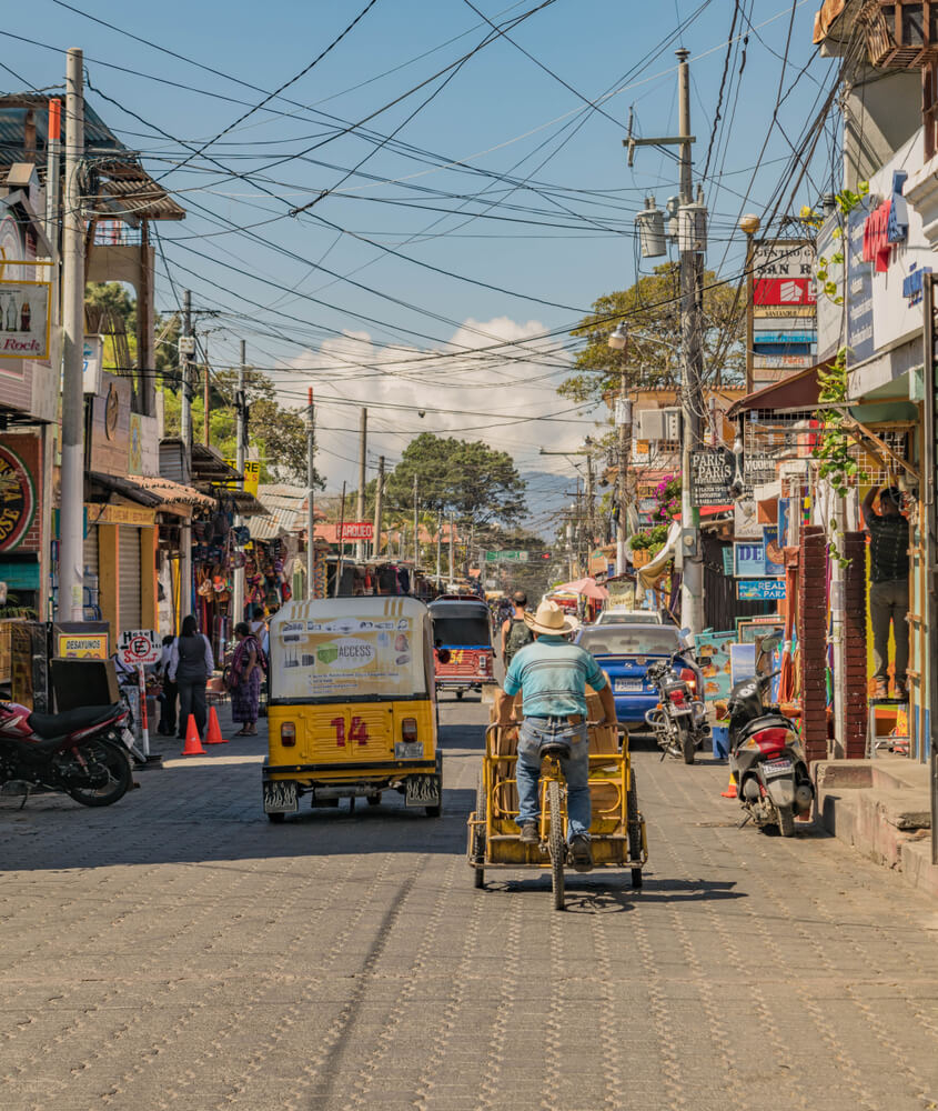 Der Urlaubsort Panajachel in Guatemala.