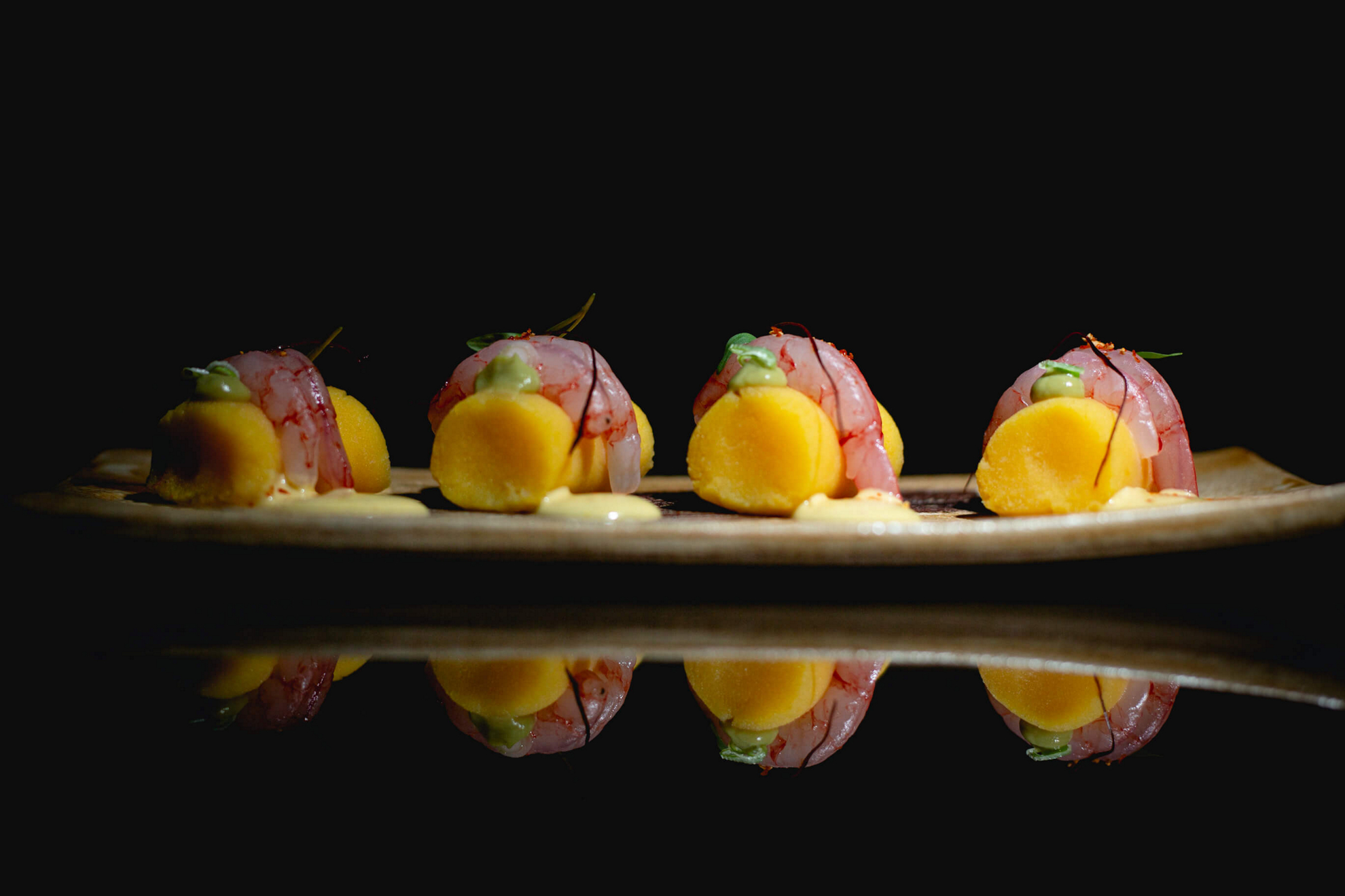 restaurante estrella michelin san ho Causa limeña de gamba Canaria