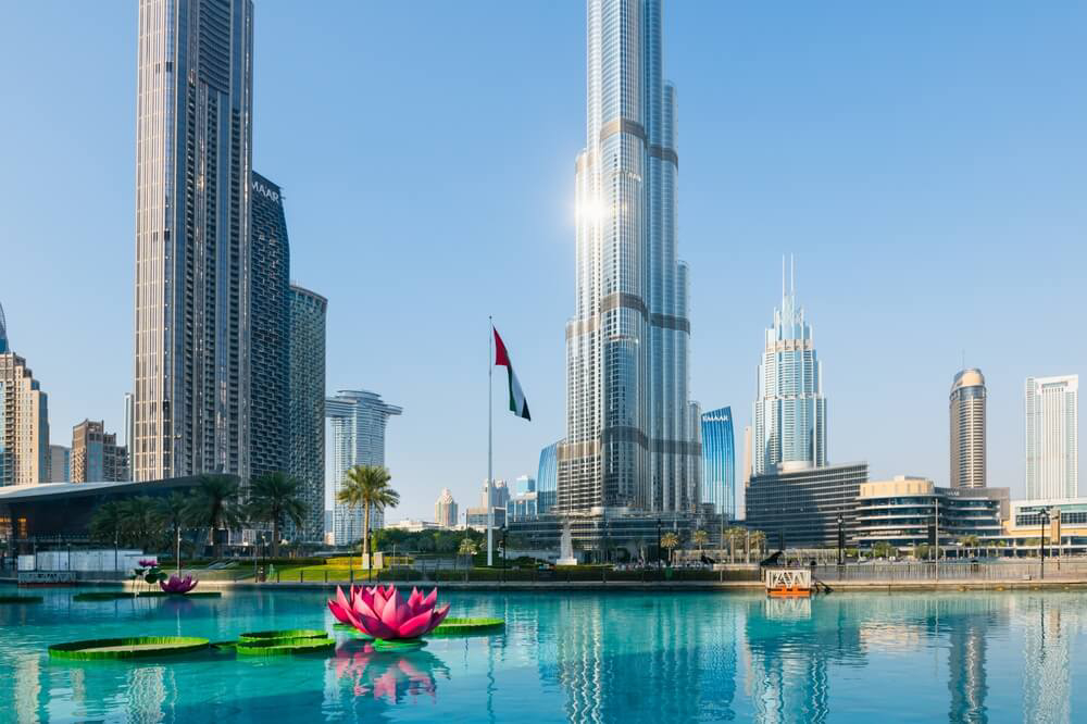 The Burj Khalifa lake, Dubai