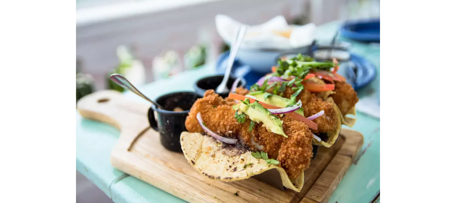 Romantic restaurants in Cozumel: A close-up of a breaded taco dish