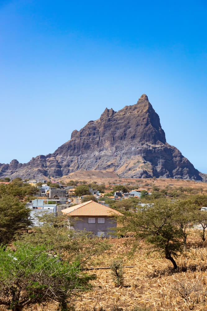 Santiago, Cape Verde: A view of Brianda Mount in Santiago Island