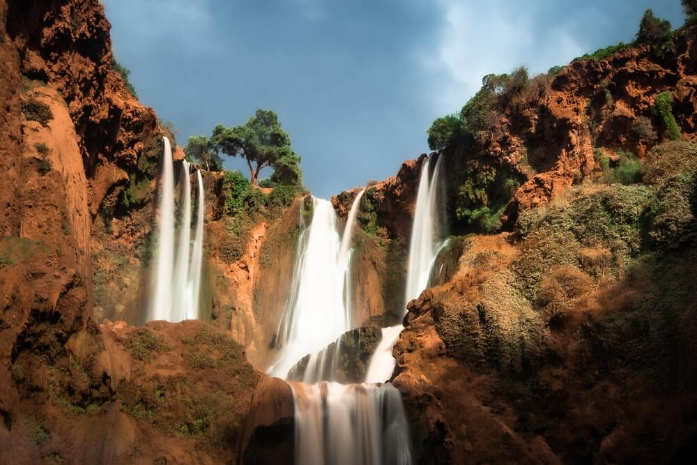 Schöne Wasserfälle weltweit: die Ouzoud-Wasserfälle in Marokko.