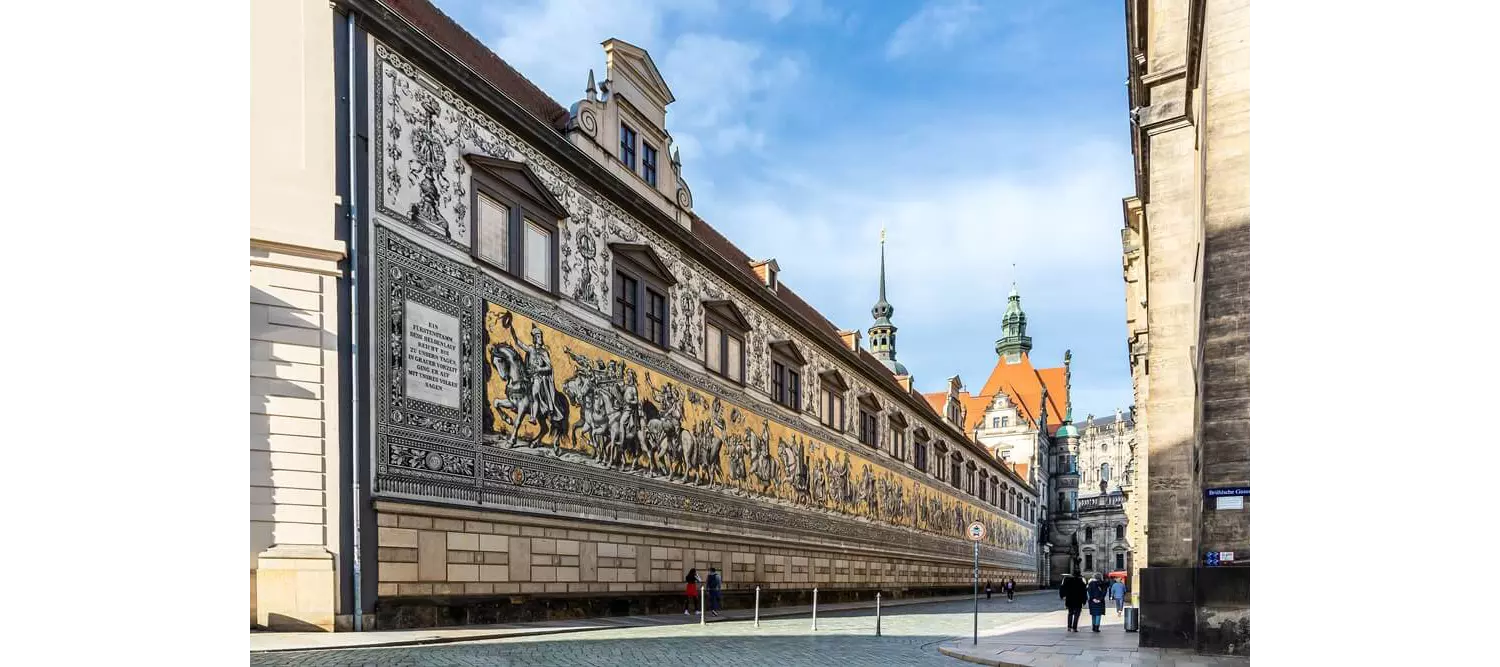 Der Fürstenzug in Dresden.