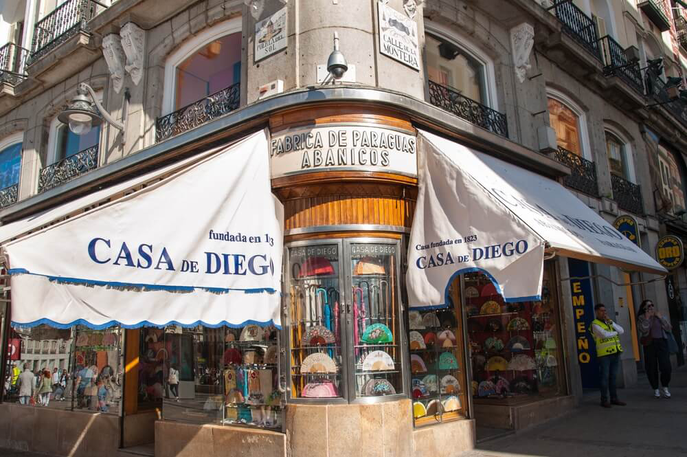 Das Geschäft Casa de Diego, eines der über hundertjährigen Geschäfte von Madrid.