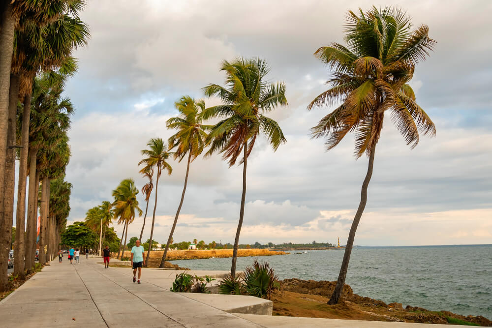 Outdoor activities in Santo Domingo include going for a walk on the malecón promenade.