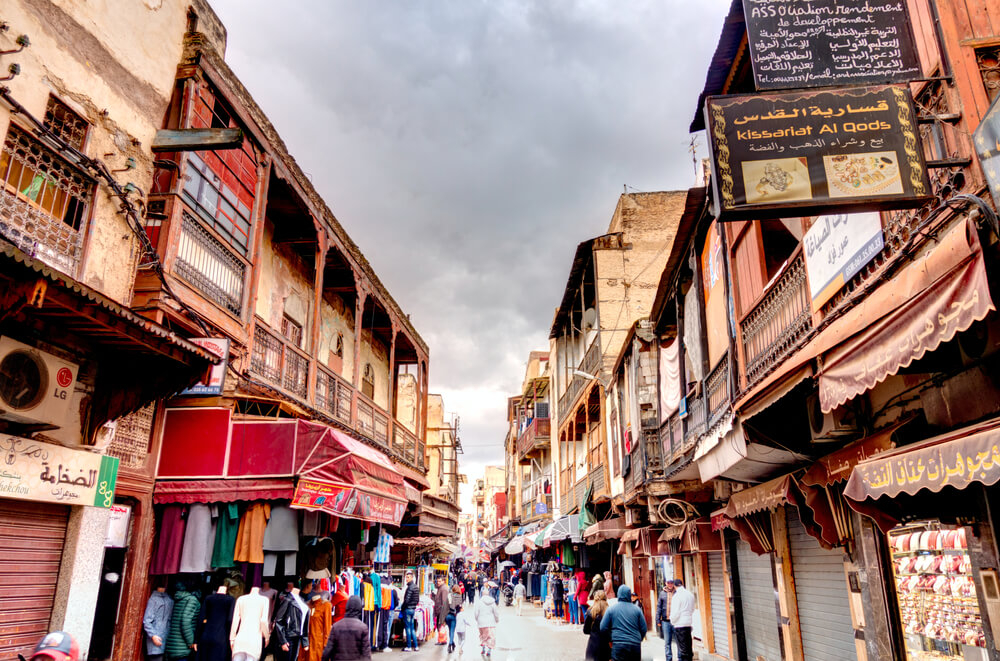 The bustling streets of Fez’s Jewish Quarter