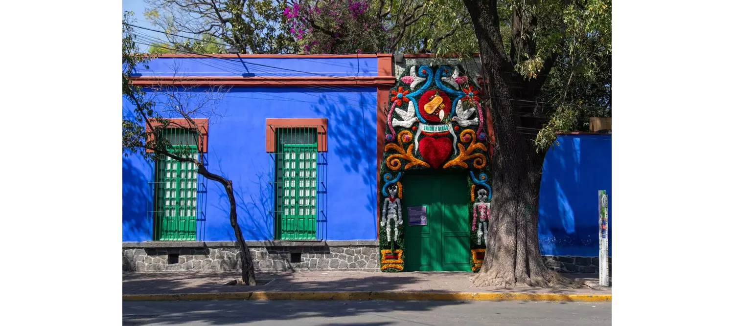 Das Frida Kahlo-Museum im Stadtviertel Coyoacán in Mexiko City.