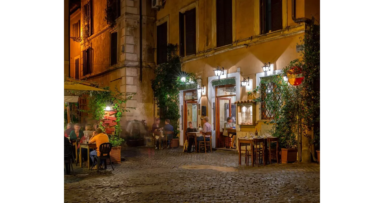 Restaurant in Trastevere, Rom.