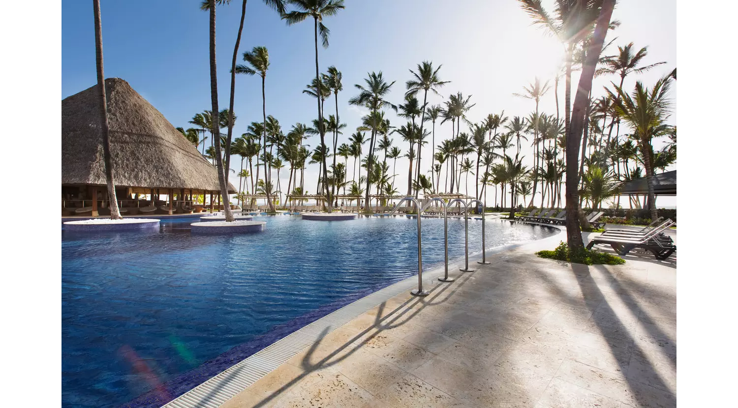 Barceló Bávaro Beach: the hotel pool surrounded by palm trees