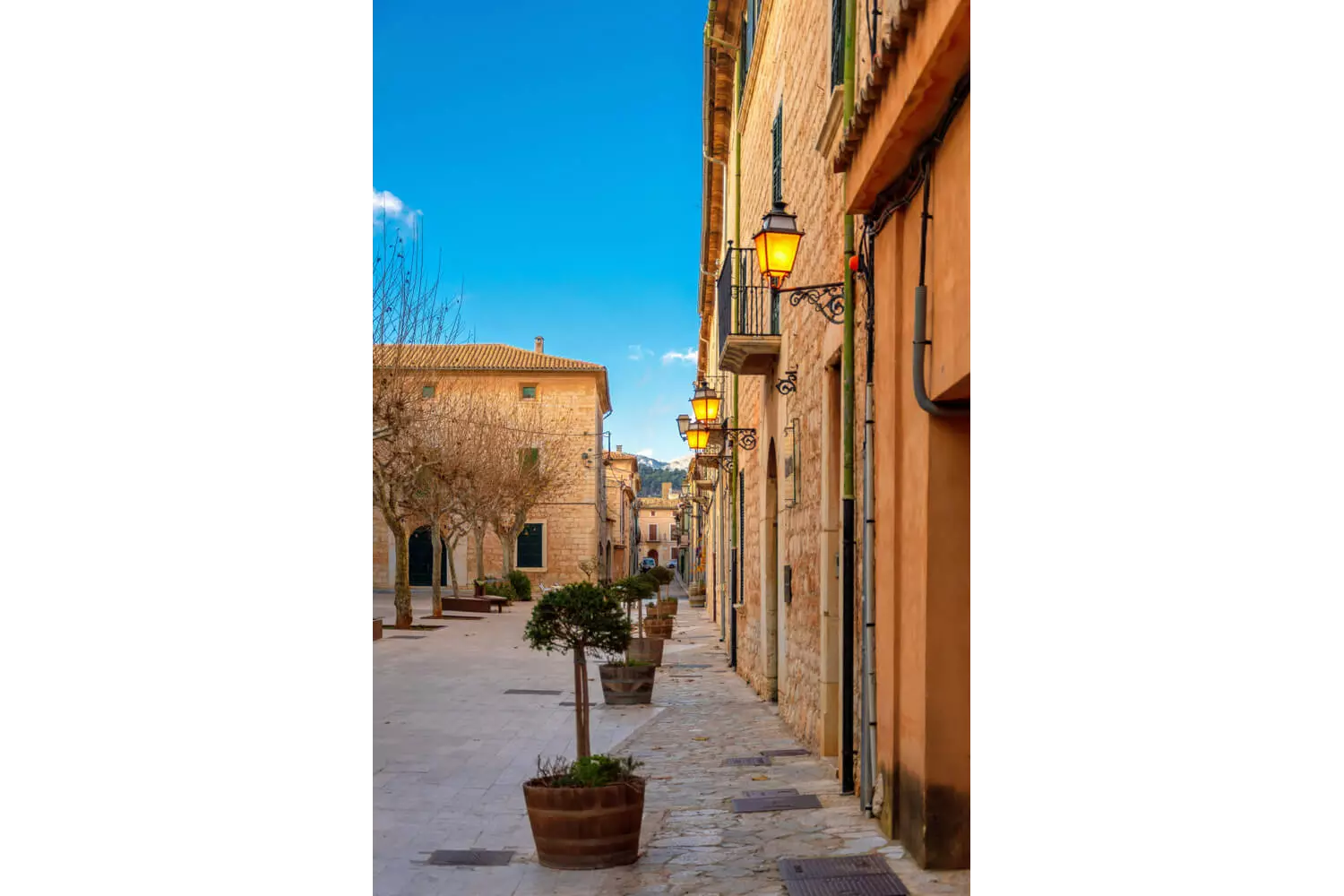 Binissalem: A typical street in Binissalem Mallorca 