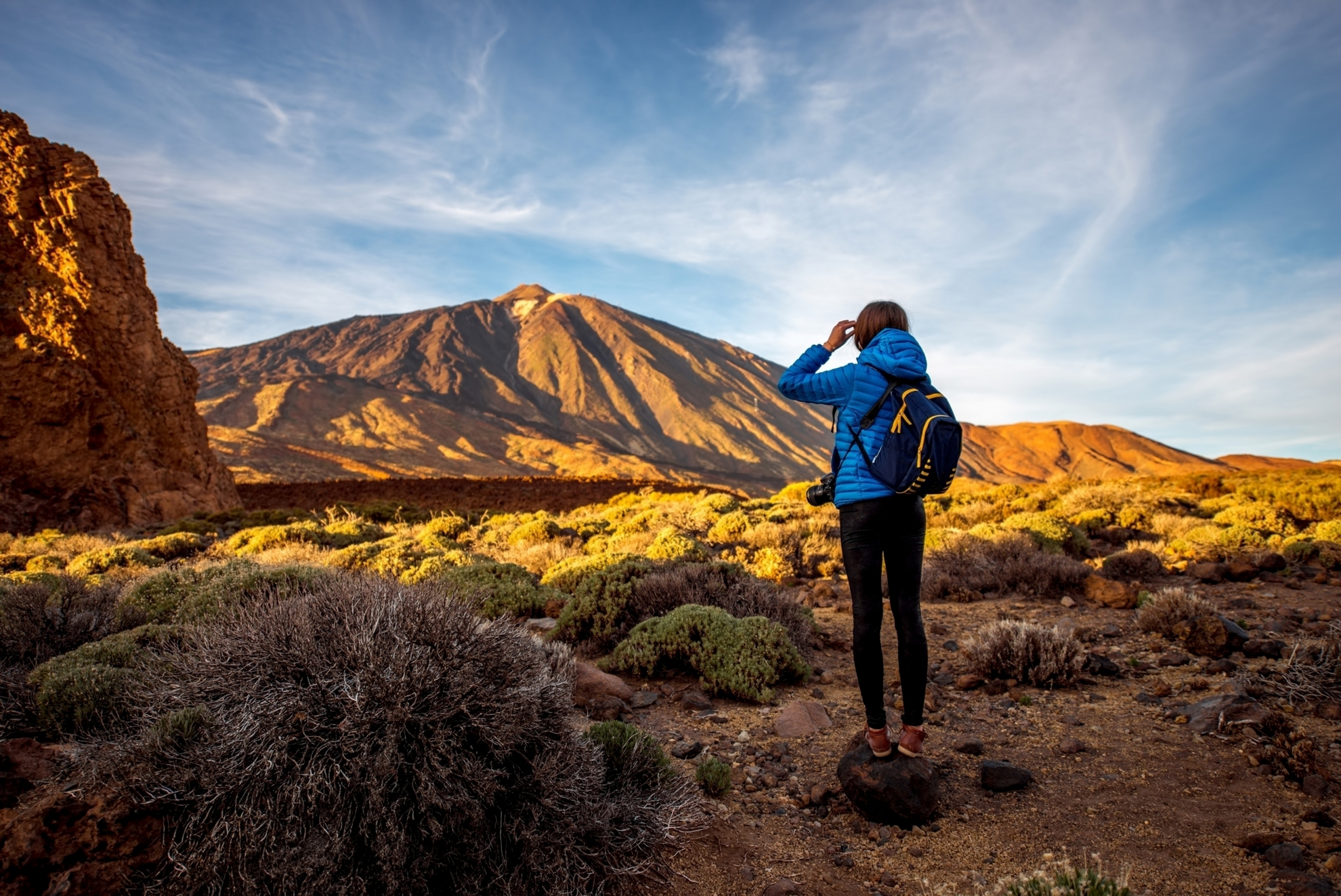 Tenerife: The El Teide National Park with the volcano in the background