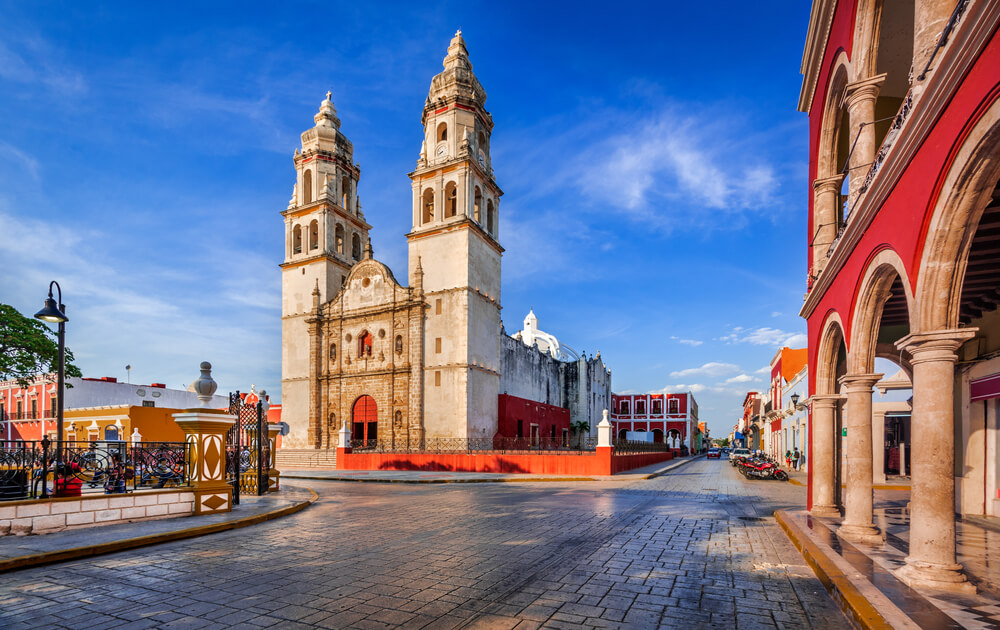 Plaza de la Independencia in San Francisco de Campeche, Mexiko.