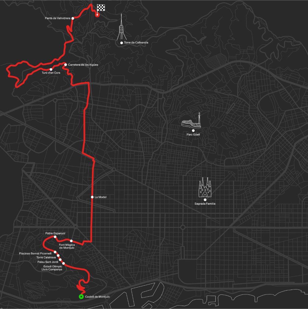 Mapa del circuit de running Mar i Muntanya