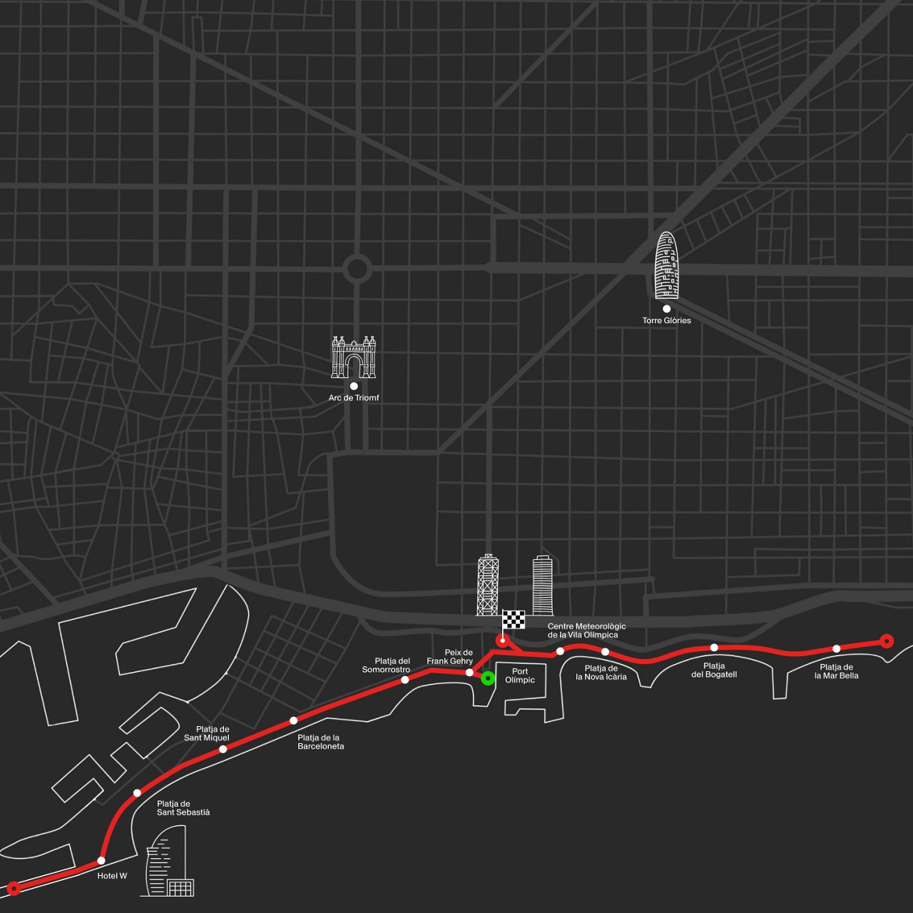 Mapa del Circuit Mediterrani de running