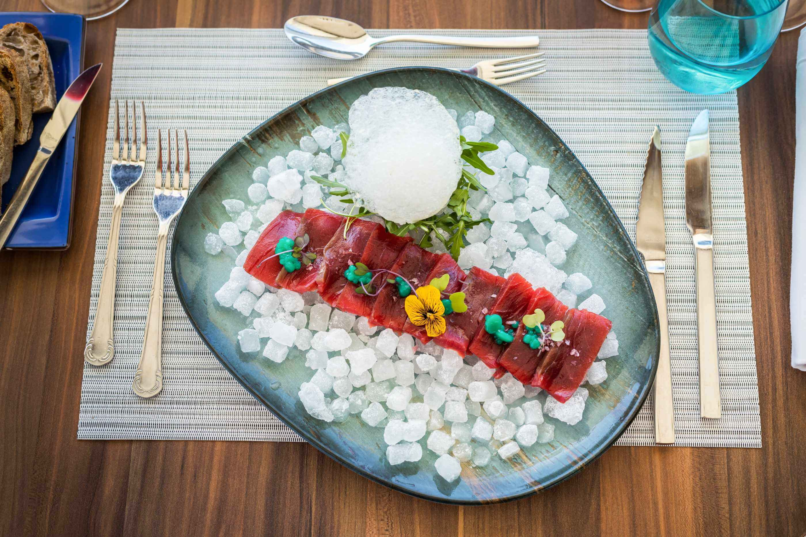 Adults-only hotels in Spain: A plate of sliced tuna on ice