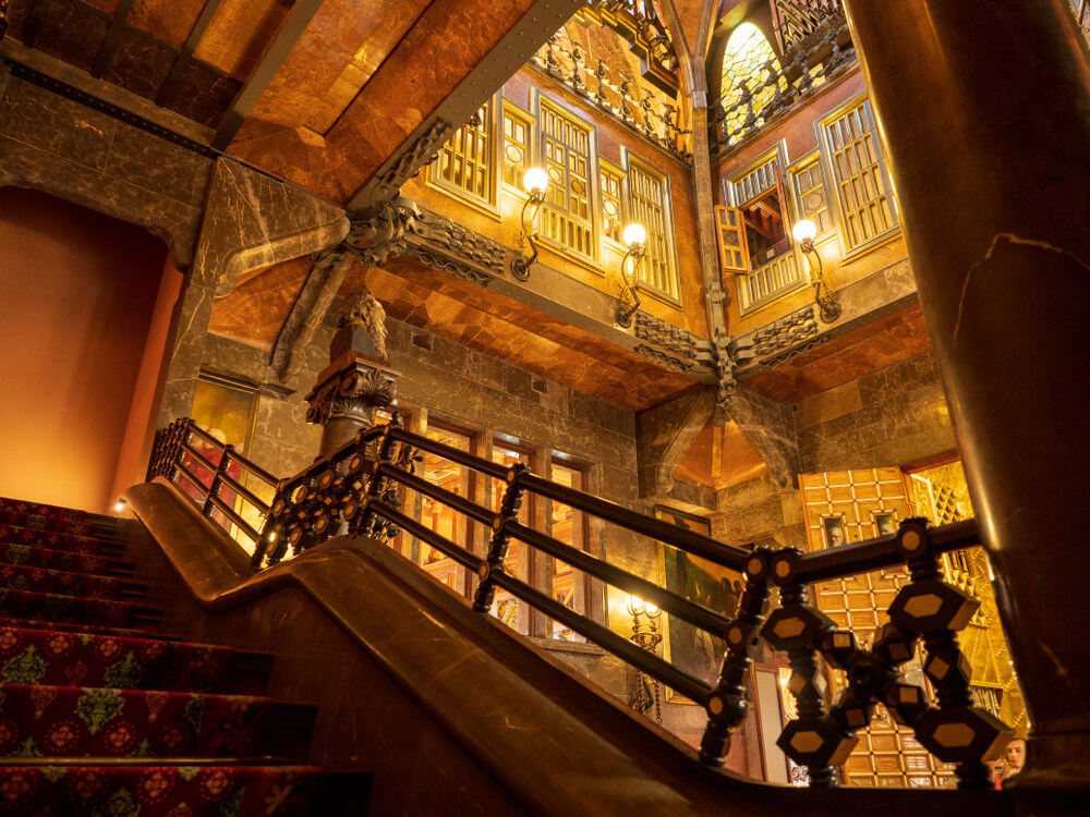 Jugendstil-Architektur im Palau-Güell in Barcelona.