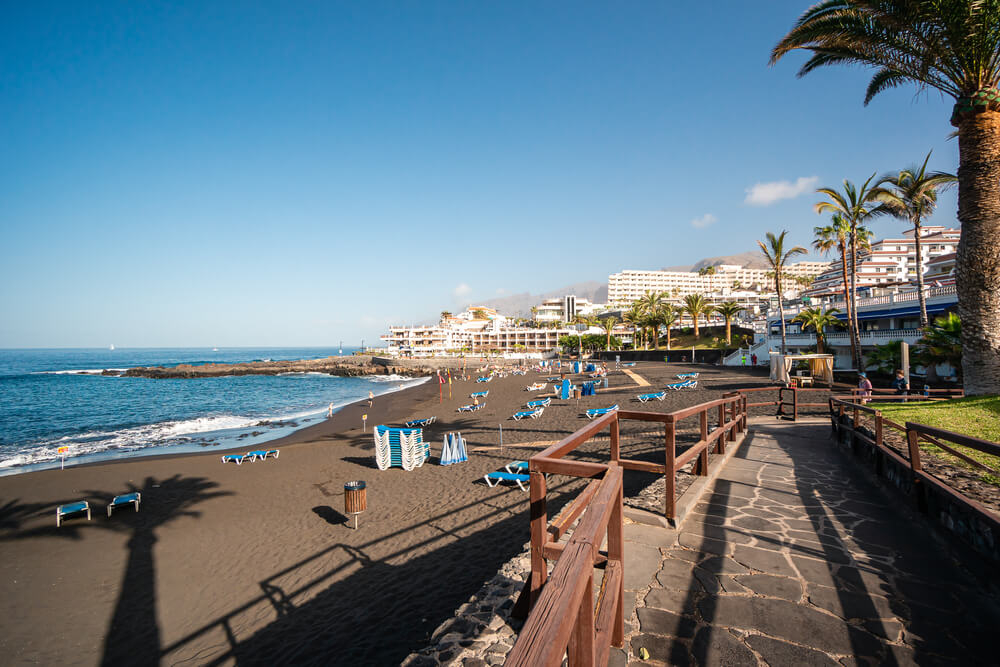 Best beach in Costa Adeje: Playa de la Arena black sand beach