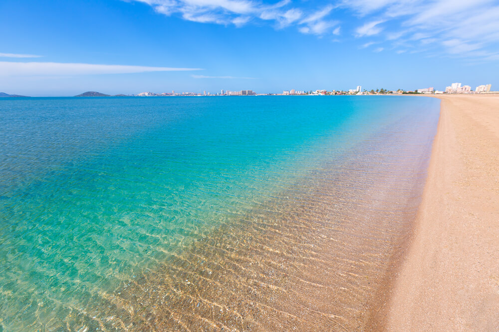 Strand in La Manga del Mar Menor.