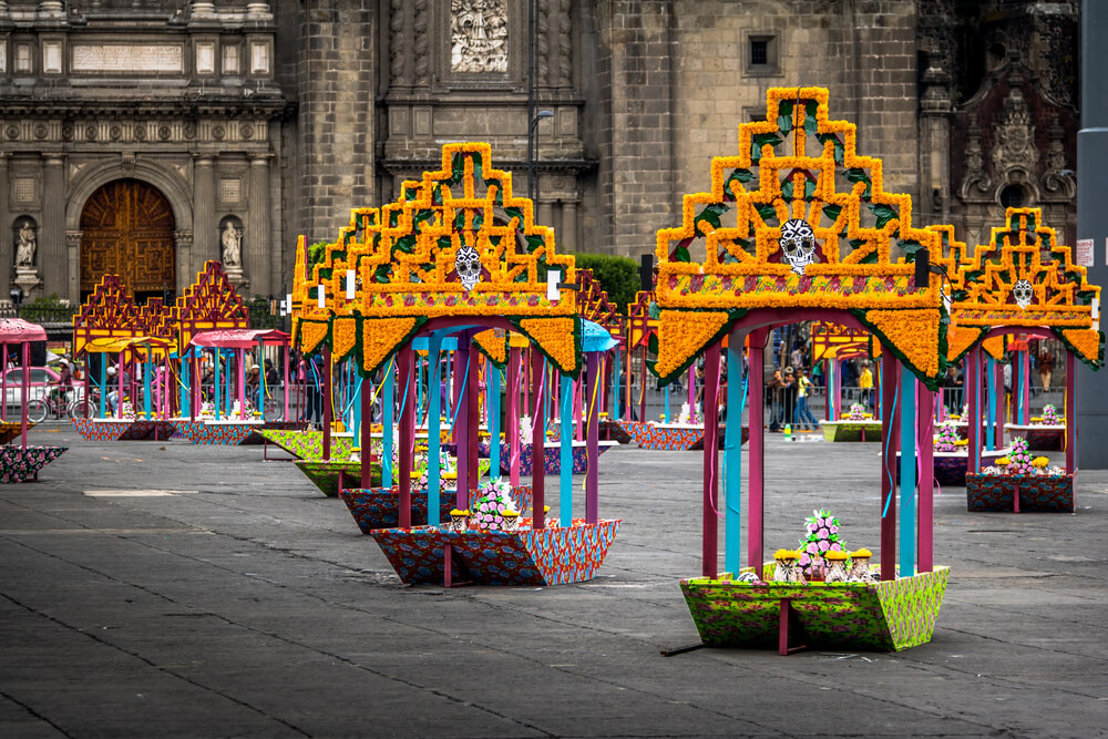 Zocolo during Day of the Dead in Mexico City