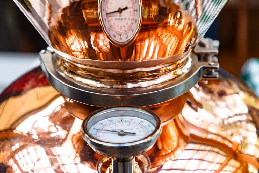 Dominican rum: A close up of the equipment used in the distillation process