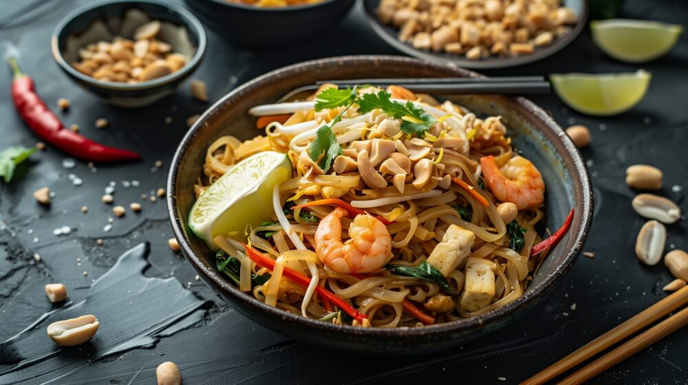 Eines der thailändischen Nationalgerichte: das Pad Thai aus Zentralthailand.