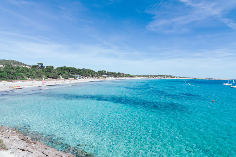 Family side of Ibiza: The sky-blue sea of the Ses Salines Nature Park