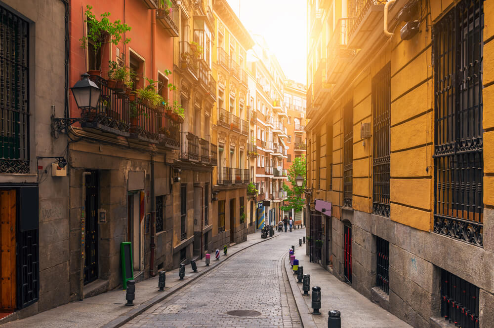 Flamenco shows in Madrid: A typical view of the side streets in Madrid