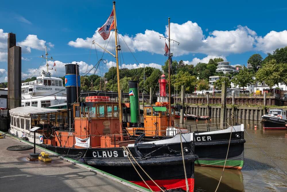 Der Museumshafen Övelgönne in Hamburg.