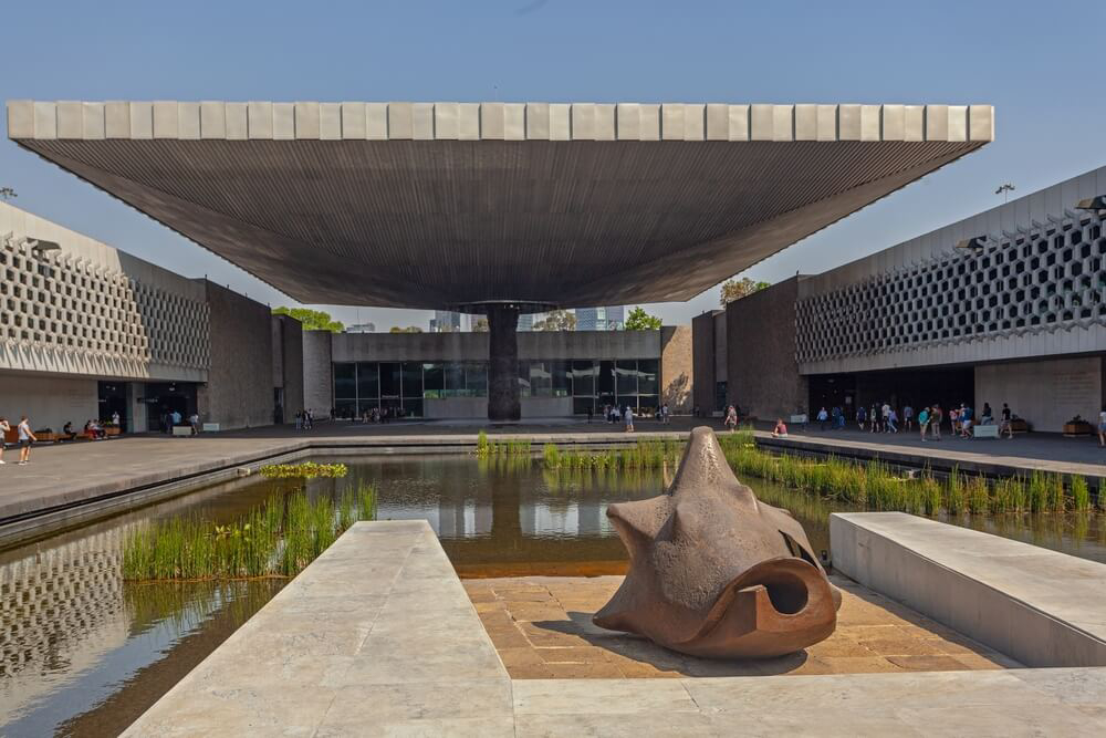 A fish sculpture in the Anthropology Museum of Mexico City, a top historical site in Mexico City. 