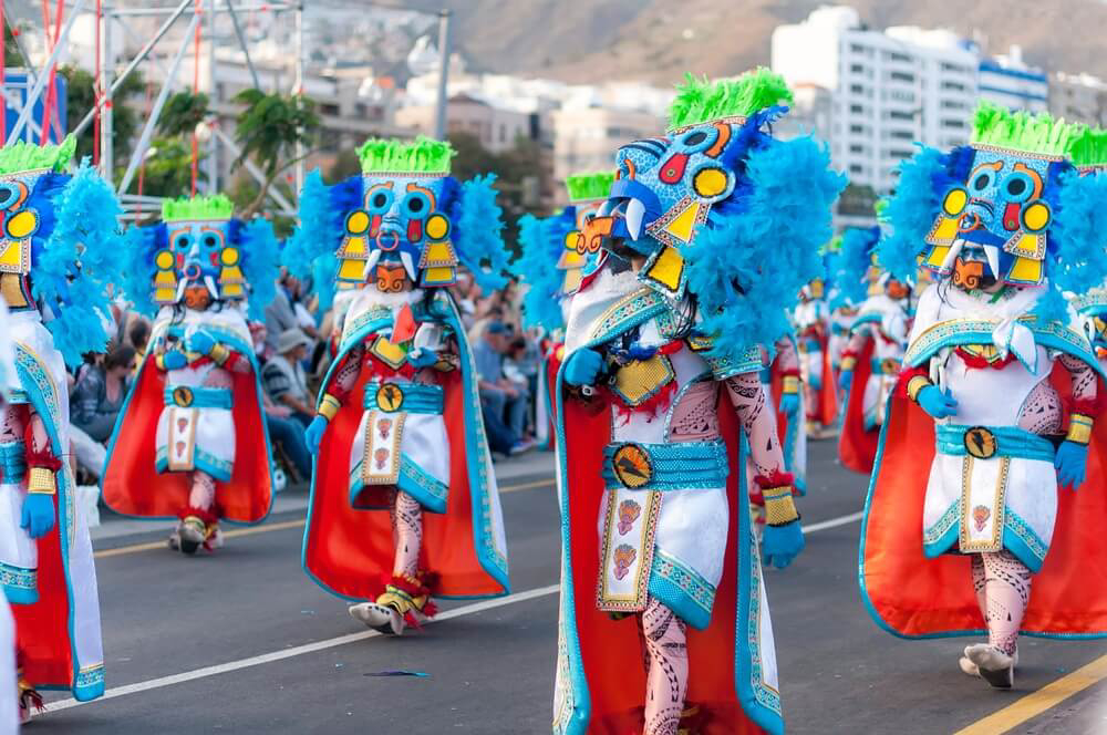 Verkleidete Murga in Teneriffa.