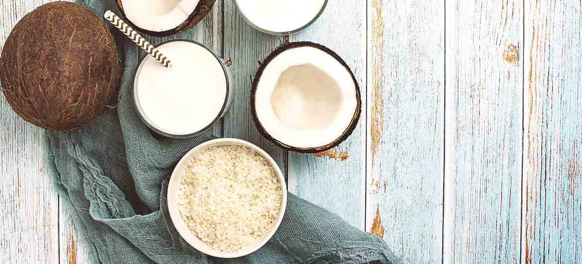 Gesunde Ernährung mit den wertvollen Inhaltstoffen der Kokosnuss.