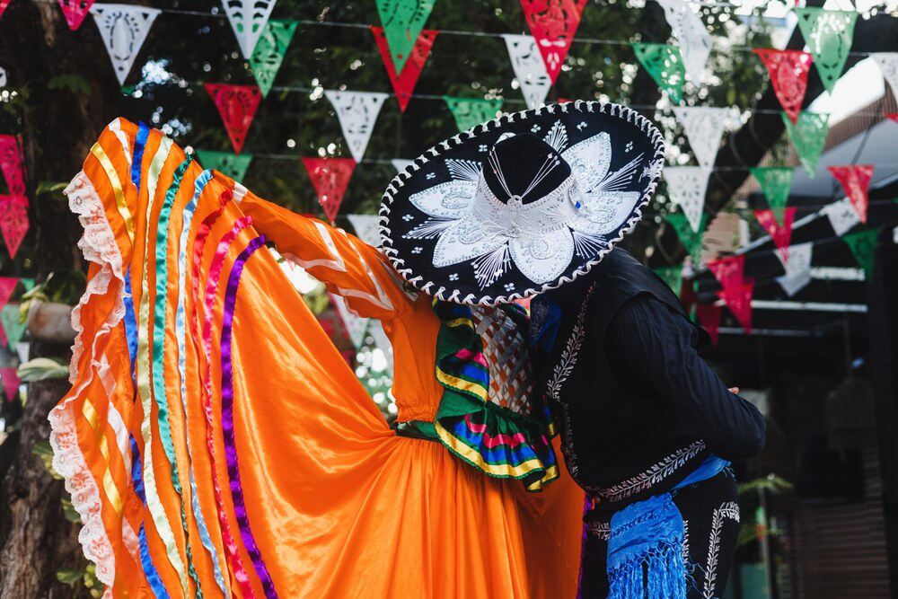 Mexican flag: people celebrating Mexican Independence Day