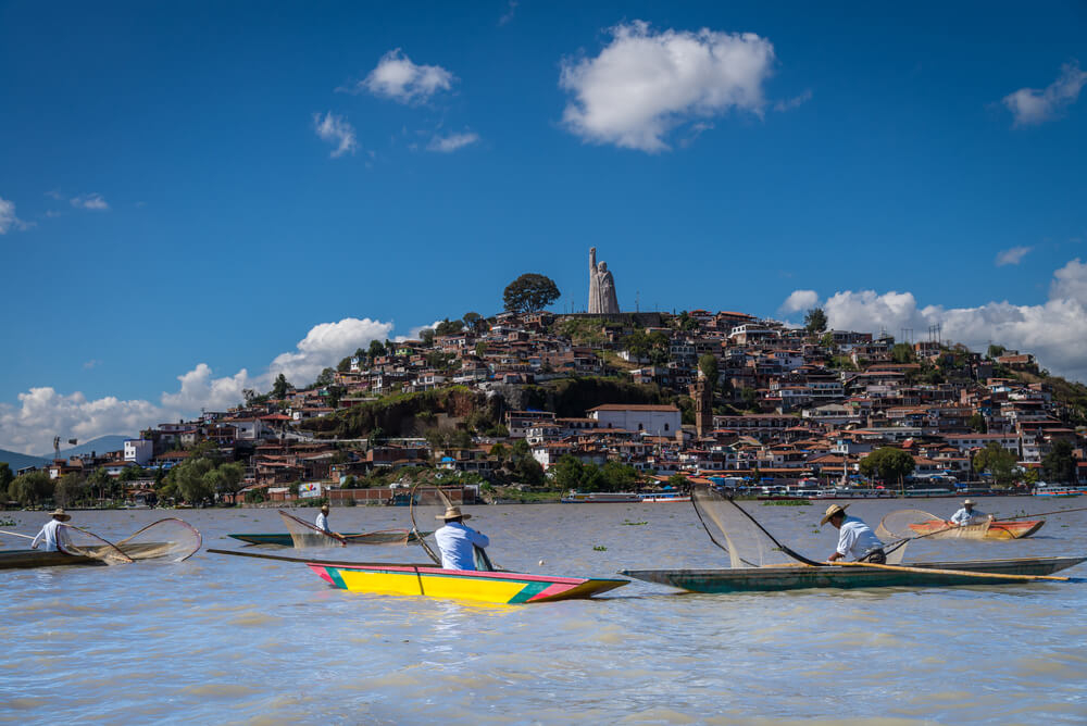 Fischer auf dem Lago Pátzcuaro in Mexiko.