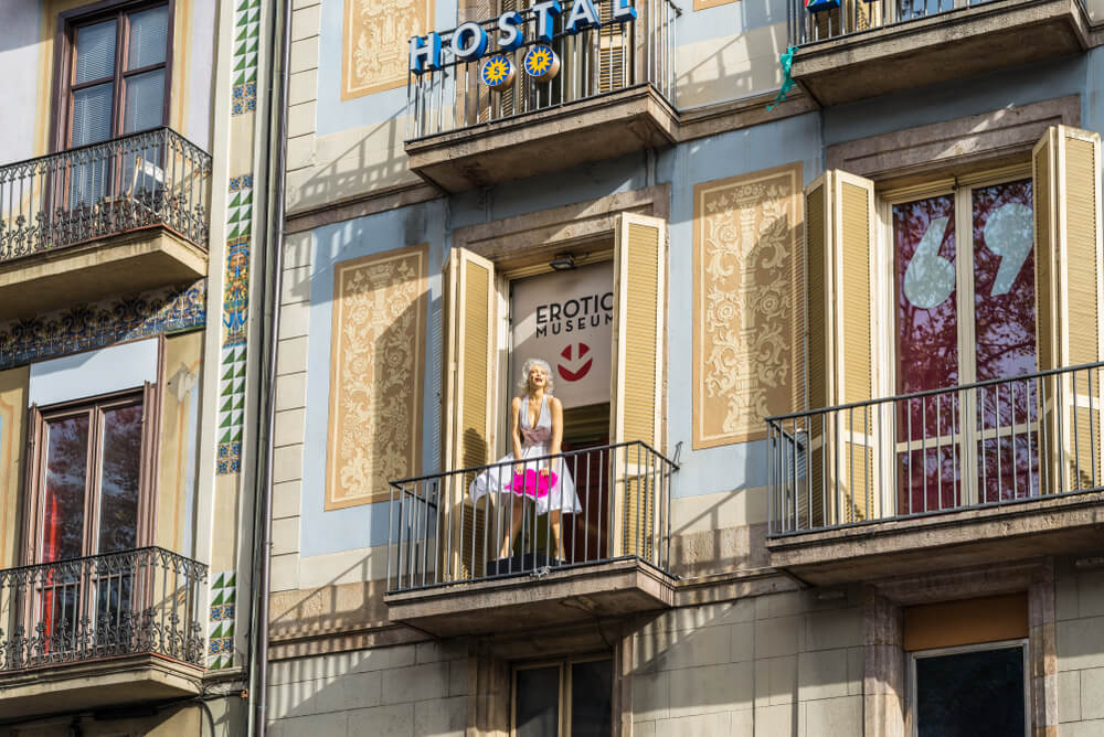 Museum Erotica Barcelona: A street view of the Erotic Museum in Barcelona
