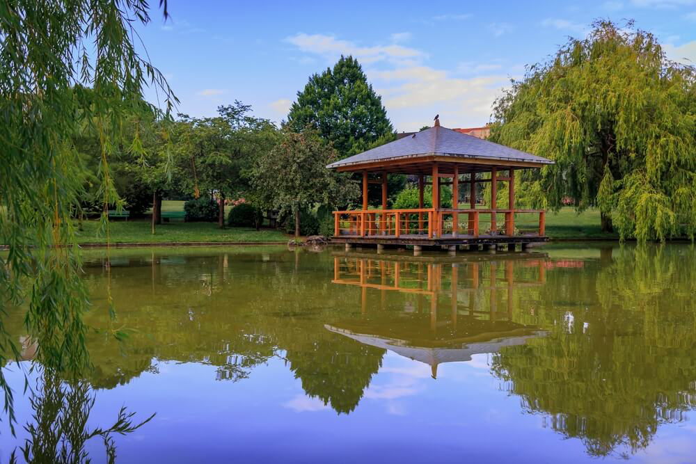 A view of the Yamaguchi Park in Pamplona 