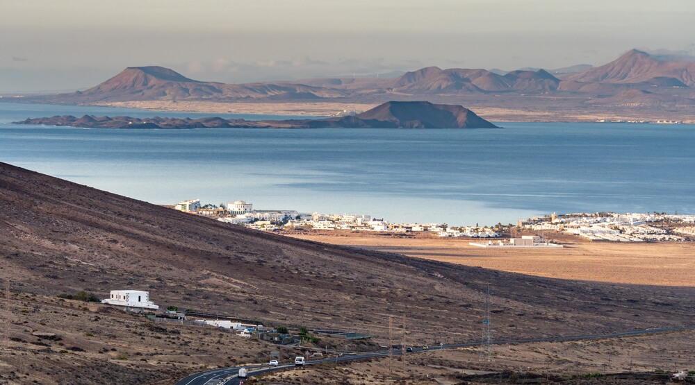 Meerenge von La Bocaina zwischen den Inseln Lanzarote und Fuerteventura