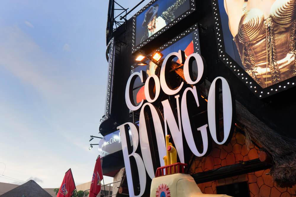 Playa del Carmen New Year’s Eve: The main entrance of Coco Bongo nightclub