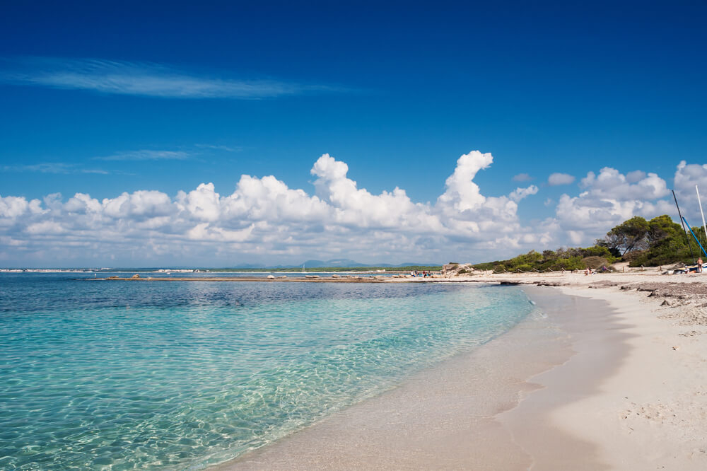 Summer holidays in Majorca: The turquoise waters of Es Trenc beach, Majorca